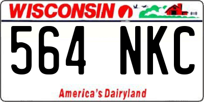 WI license plate 564NKC