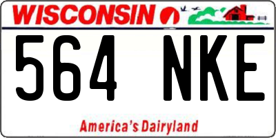 WI license plate 564NKE