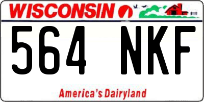 WI license plate 564NKF