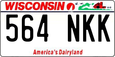 WI license plate 564NKK
