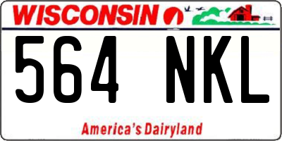 WI license plate 564NKL