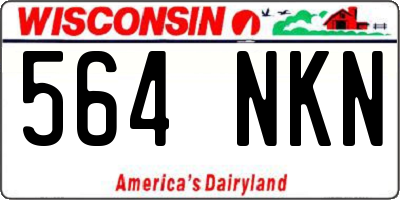 WI license plate 564NKN