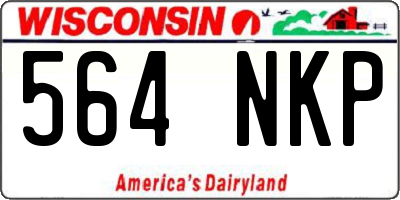 WI license plate 564NKP