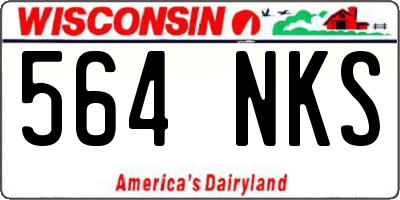 WI license plate 564NKS