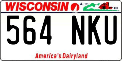 WI license plate 564NKU