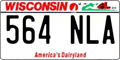 WI license plate 564NLA