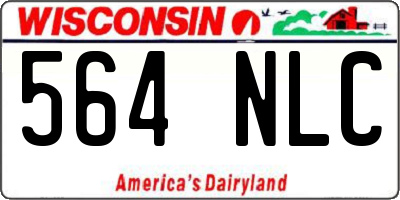 WI license plate 564NLC