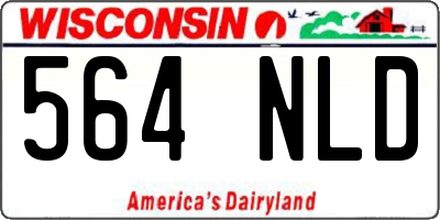 WI license plate 564NLD