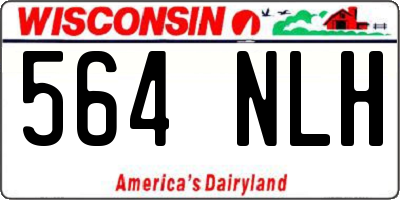 WI license plate 564NLH