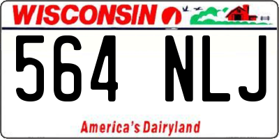 WI license plate 564NLJ