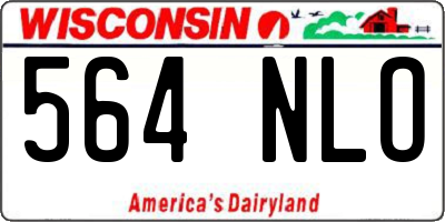 WI license plate 564NLO