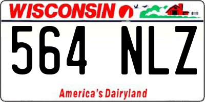 WI license plate 564NLZ