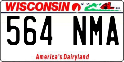 WI license plate 564NMA