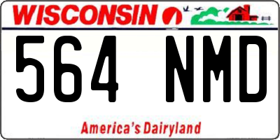 WI license plate 564NMD