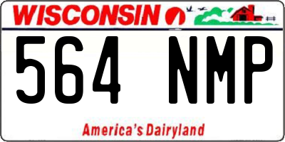 WI license plate 564NMP