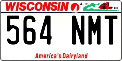 WI license plate 564NMT