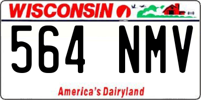 WI license plate 564NMV