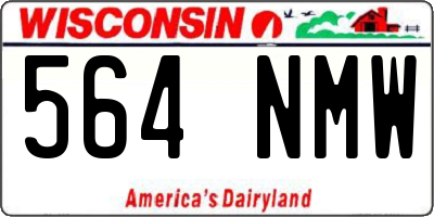 WI license plate 564NMW