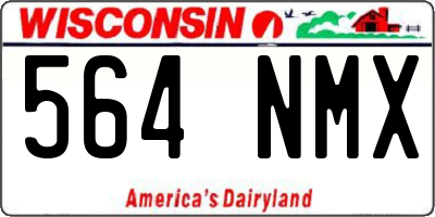 WI license plate 564NMX
