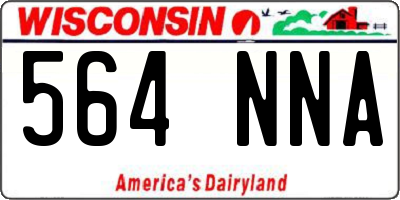 WI license plate 564NNA