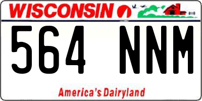 WI license plate 564NNM