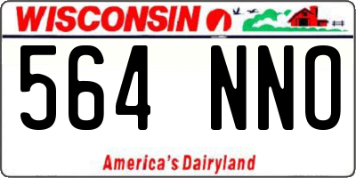 WI license plate 564NNO