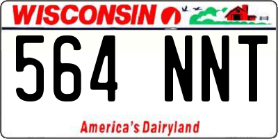 WI license plate 564NNT