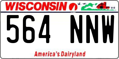 WI license plate 564NNW
