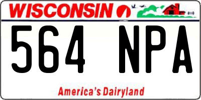 WI license plate 564NPA