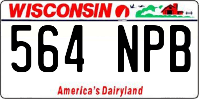 WI license plate 564NPB
