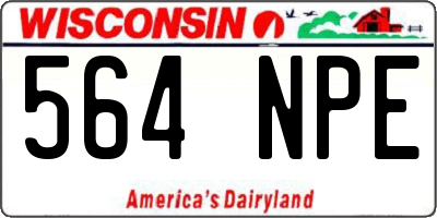 WI license plate 564NPE