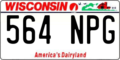 WI license plate 564NPG
