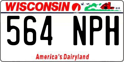 WI license plate 564NPH