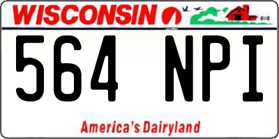 WI license plate 564NPI