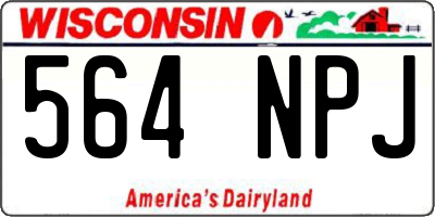 WI license plate 564NPJ