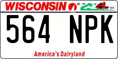 WI license plate 564NPK
