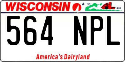 WI license plate 564NPL