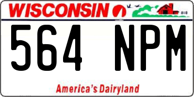 WI license plate 564NPM