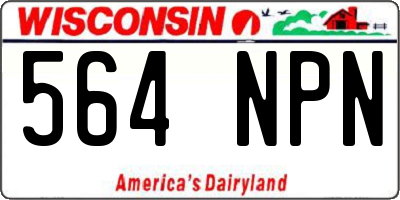 WI license plate 564NPN