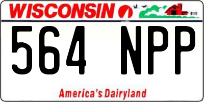 WI license plate 564NPP