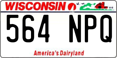 WI license plate 564NPQ