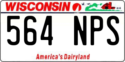 WI license plate 564NPS