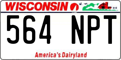 WI license plate 564NPT