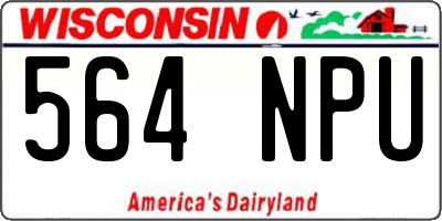 WI license plate 564NPU