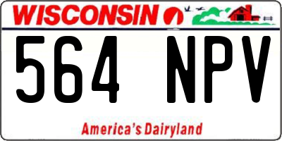 WI license plate 564NPV