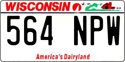 WI license plate 564NPW