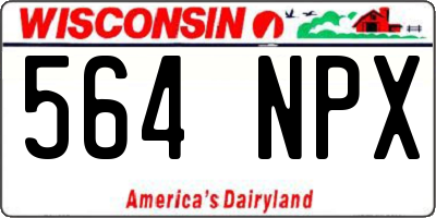 WI license plate 564NPX