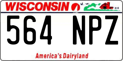 WI license plate 564NPZ