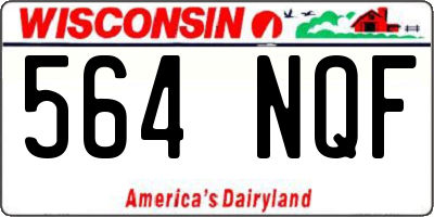 WI license plate 564NQF