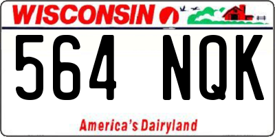 WI license plate 564NQK